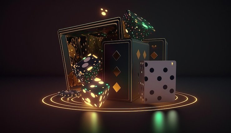Blackjack table with dealer and player cards visible
